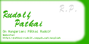 rudolf patkai business card