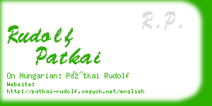 rudolf patkai business card